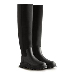 Hunters Women's City Explorer Neoprene Tall Rain Boots Size 7 Black